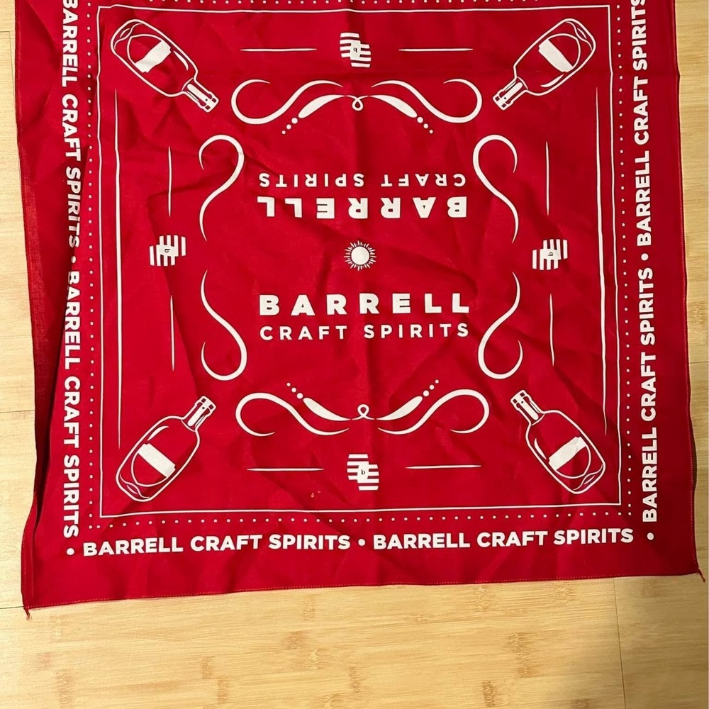 NEW! Barrell Bourbon whiskey craft spirits red bandana cotton